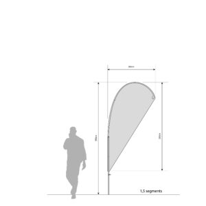 BEACHFLAG 20 Conical DROP - 1,5 segments