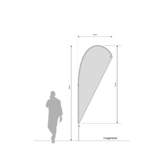 BEACHFLAG 20 Conical DROP - 2 segments