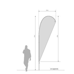 BEACHFLAG 20 Conical DROP - 2,5 segments