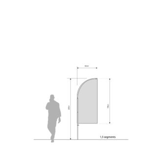 BEACHFLAG 20 Conical - 1,5 segments