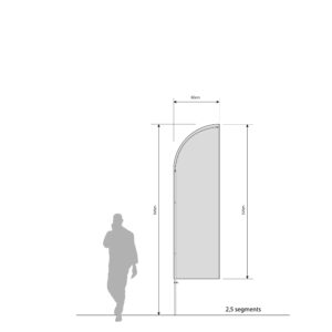 BEACHFLAG 20 Conical - 2,5 segments