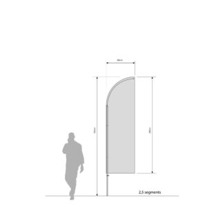 BEACHFLAG 20 - 2,5 segments