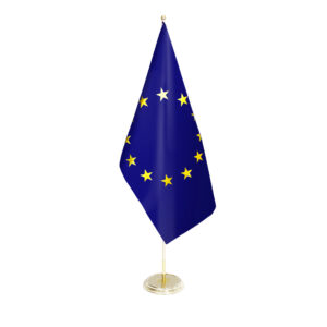 Metalized single flag stand set with mast diameter 25mm