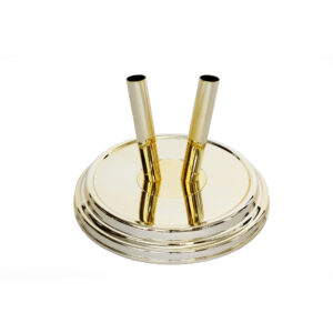 Metalized double base for mast diameter 35mm