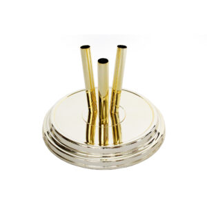 Metalized triple base for mast diameter 25mm