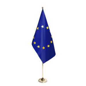 Metalized President flag stand set