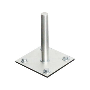 Aluminium pin with diameter 17mm on the square base